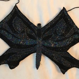 Beautiful beaded butterfly halter